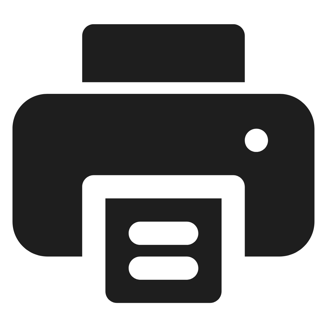 black fax icon