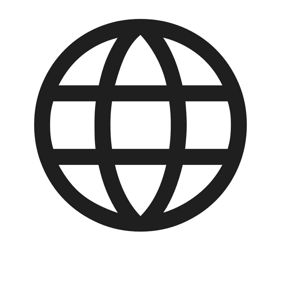 a black illustration of a globe icon