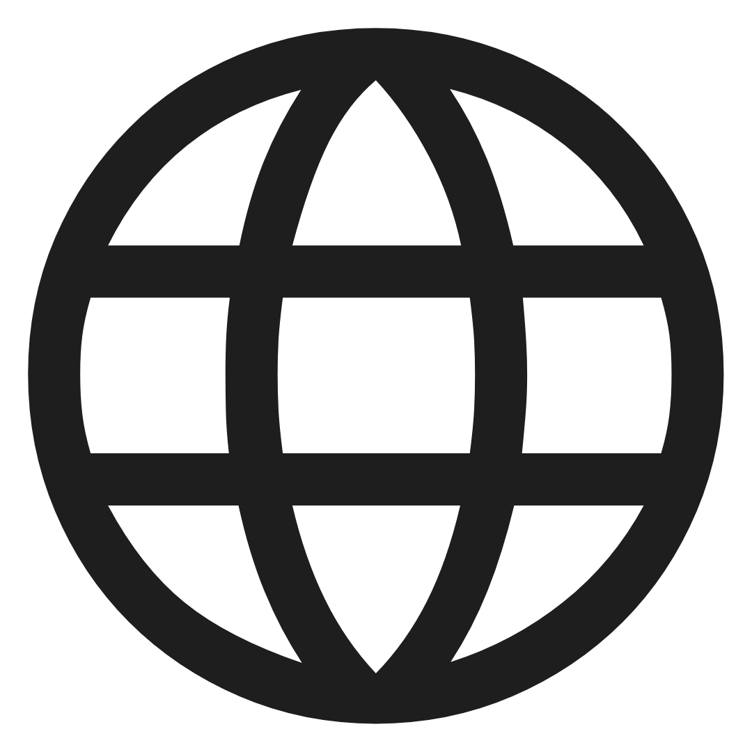 a black illustration of a globe icon